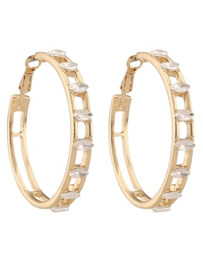 Arracadas Nine West Sticks and Stones con acabado brillante