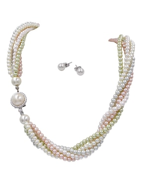 Aretes y collar Arette Perla de mallorca