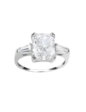 Anillo con gema geométrico Natalia Bojalil Luxury P 925 de plata zirconia pulido
