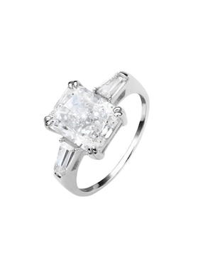 Anillo con gema geométrico Natalia Bojalil Luxury P 925 de plata zirconia pulido