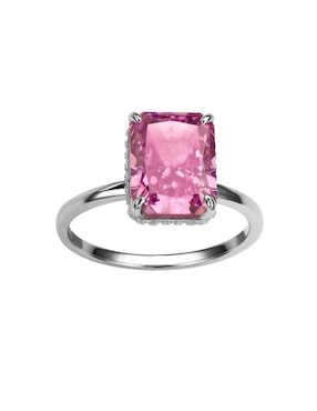 Anillo con gema rectangular Natalia Bojalil Luxury P 925 de plata zirconia pulido