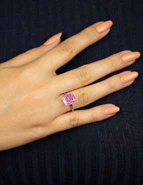 Anillo con gema rectangular Natalia Bojalil Luxury P 925 de plata zirconia pulido