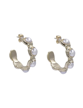 Arracadas Arette 14 k perla