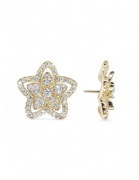 Aretes y collar de estrella Og 18 K zirconia