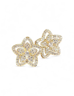 Aretes y collar de estrella Og 18 K zirconia