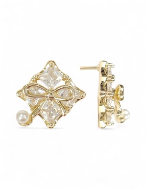 Aretes y collar de regalo Og 18 K zirconia