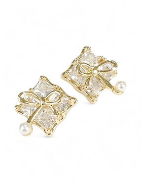 Aretes y collar de regalo Og 18 K zirconia