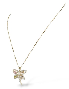 Aretes y collar de libélula Og 18 K zirconia