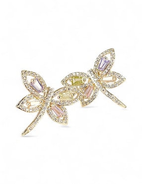 Aretes y collar de libélula Og 18 K zirconia