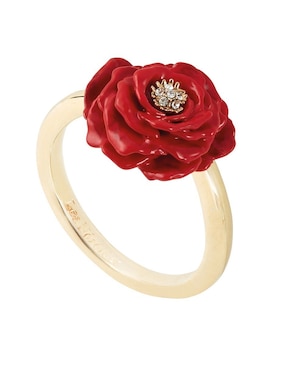 Anillo de flor Les Néréides cristal esmaltado
