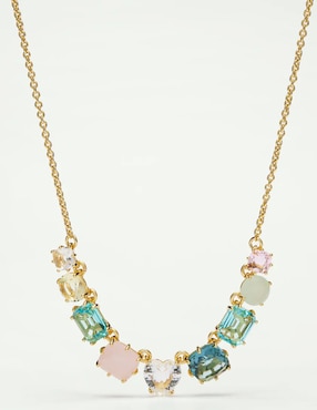 Collar Les Néréides La Diamantine Acqua Azzura de baño de oro
