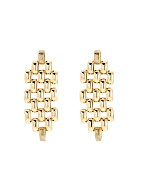 Aretes largos de eslabones Les Néréides de plata P 925