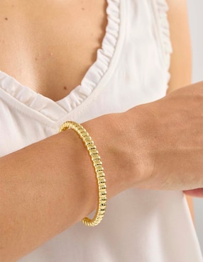 Brazalete Les Néréides de plata 18 K con acabado baño de oro