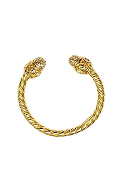 Anillo semicircular Les Néréides Classic revisite de plata 18 k con acabado baño de oro