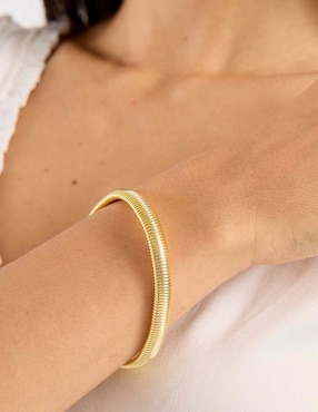 Pulsera Les Néréides de plata P 925 con acabado baño de oro