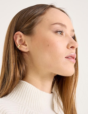Ear cuff circular Les Néréides de plata P 925 con acabado baño de oro