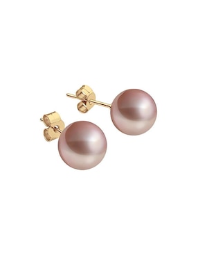 Set de aretes Zvezda Éclair con acabado baño de oro 18 K perla de cristal