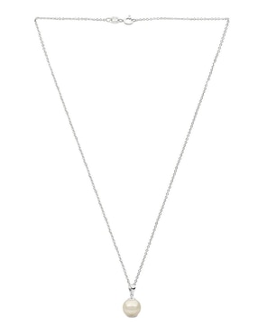 Aretes y collar Zvezda Éclair de plata P 925 perla de cristal