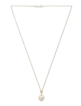 Aretes y collar Zvezda Éclair acabado baño de oro 18 K perla de cristal