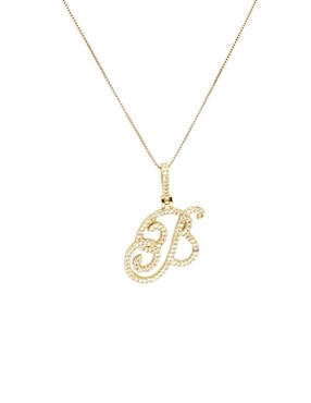 Collar con dije de letra a Moon de oro laminado 10 K