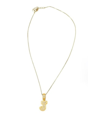 Collar con dije de letras Moon de oro laminado 10 K