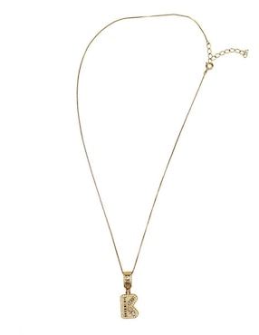 Collar con dije de letras Moon de oro laminado 10 K