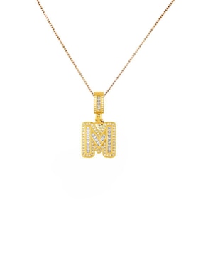 Collar con dije de letras Moon de oro laminado 10 K