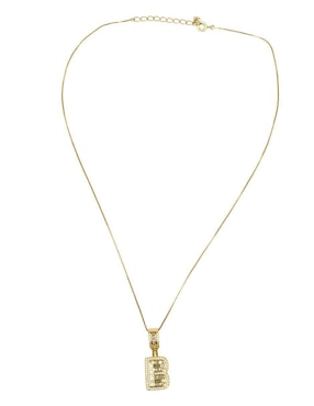Collar con dije de letras Moon de oro laminado 10 K