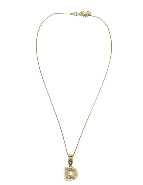 Collar con dije de letras Moon de oro laminado 10 K