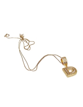 Collar con dije de letras Moon de oro laminado 10 K