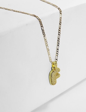 Collar con dije de letras Moon de oro laminado 10 K