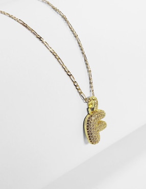 Collar con dije de letras Moon de oro laminado 10 K