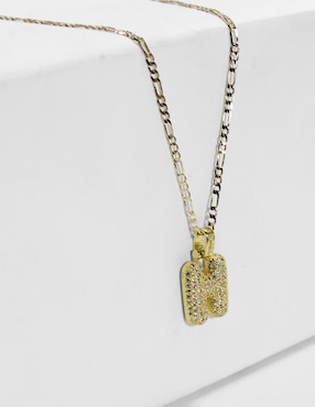 Collar con dije de letras Moon de oro laminado 10 K