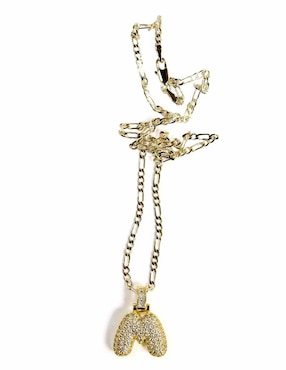Collar con dije de letras Moon de oro laminado 10 K