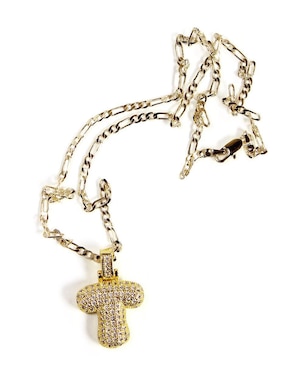Collar con dije de letras Moon de oro laminado 10 K