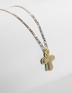 Collar con dije de letras Moon de oro laminado 10 K