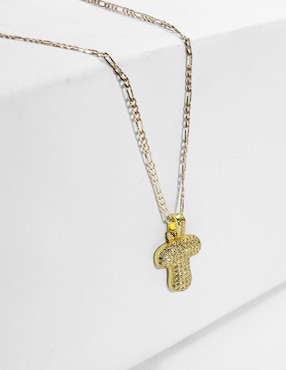 Collar con dije de letras Moon de oro laminado 10 K