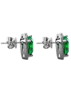 Broqueles de corazón Gladkova joyería de plata p 925 con acabado brillante zirconia