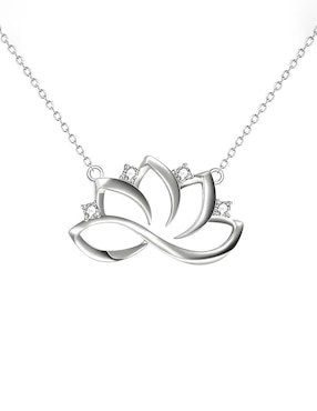 Collar con dije de flor Ame Jewelry Glam Pop de plata P 925