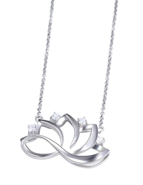 Collar con dije de flor Ame Jewelry Glam Pop de plata P 925