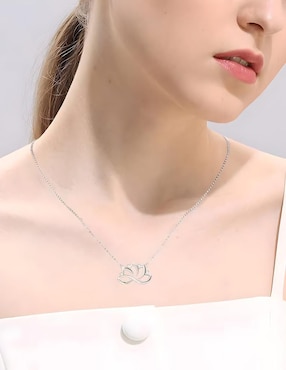 Collar con dije de flor Ame Jewelry Glam Pop de plata P 925