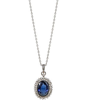 Collar con dije ovalado Carré Oval Pavé