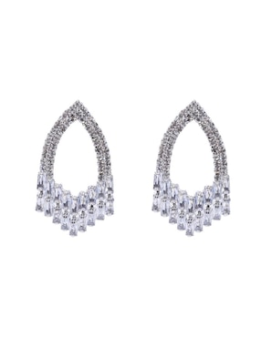 Aretes cortos Arette de zirconia con acabado brillante