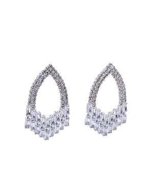 Aretes cortos Arette de zirconia con acabado brillante