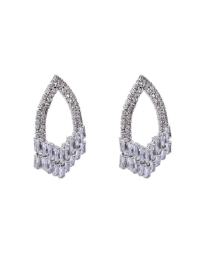Aretes cortos Arette de zirconia con acabado brillante