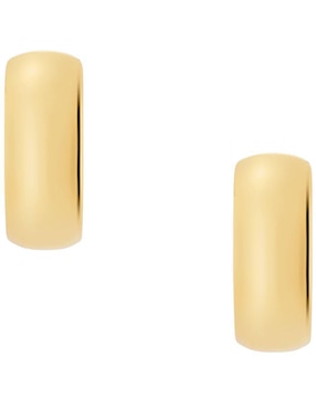 Aretes huggies Fossil Ellis con acabado pulido