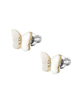 Broqueles de mariposa Fossil Sutton con acabado pulido concha nácar
