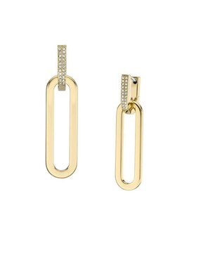 Aretes Fossil con acabado pulido cristal