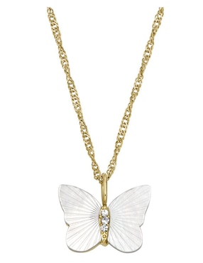 Collar con dije de mariposa Fossil Sutton