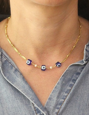 Collar de ojo turco Sofia Blum 14 K